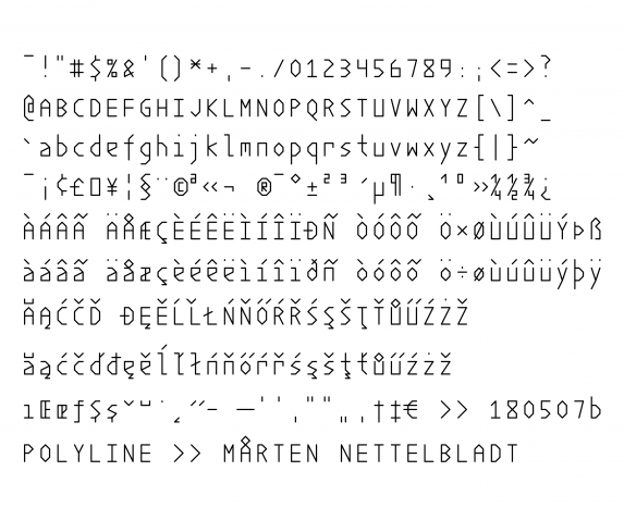Polyline typeface